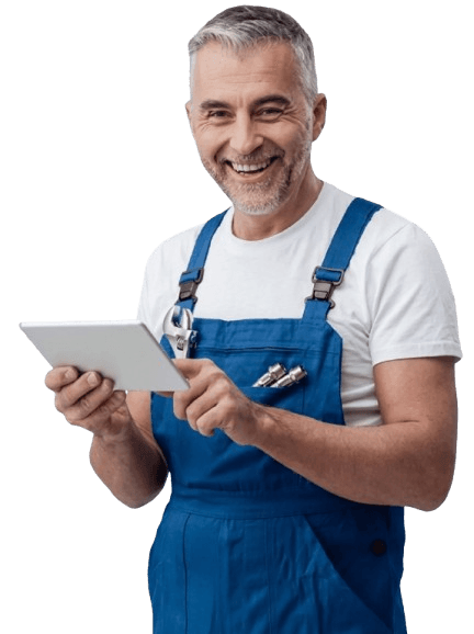 Professional plumbing technician